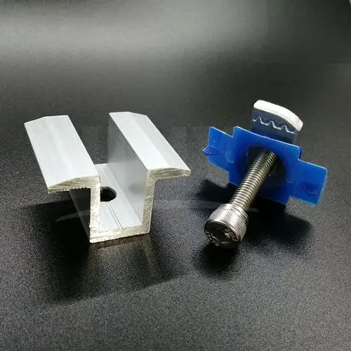 太阳能光伏支架配件晶阳铝合金压块紧固件中压太阳能电池板中压