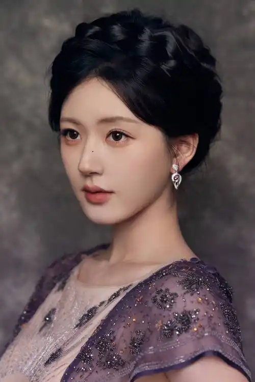 美丽如画的赵露思惊艳登场!_造型_紫色_长裙