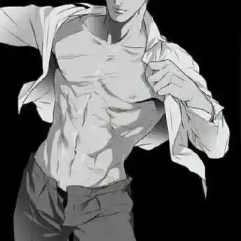 男生帅气腹肌头像