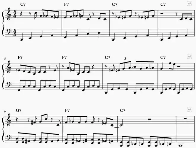 现代布鲁斯音阶怎么即兴爵士钢琴