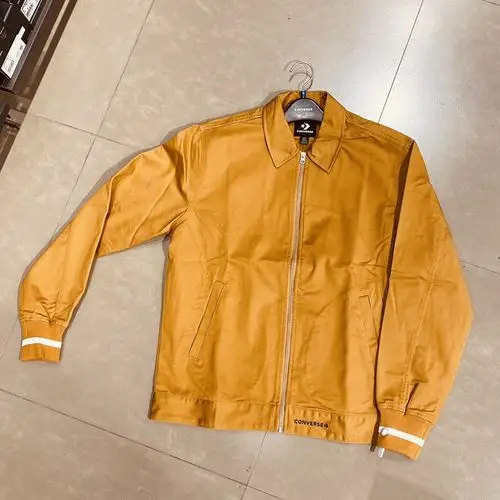 converse匡威张艺兴同款男子短款飞行员拉链立领外套运动茄克