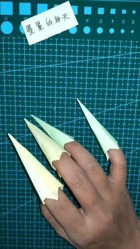 古代娘娘手指套护甲套折纸