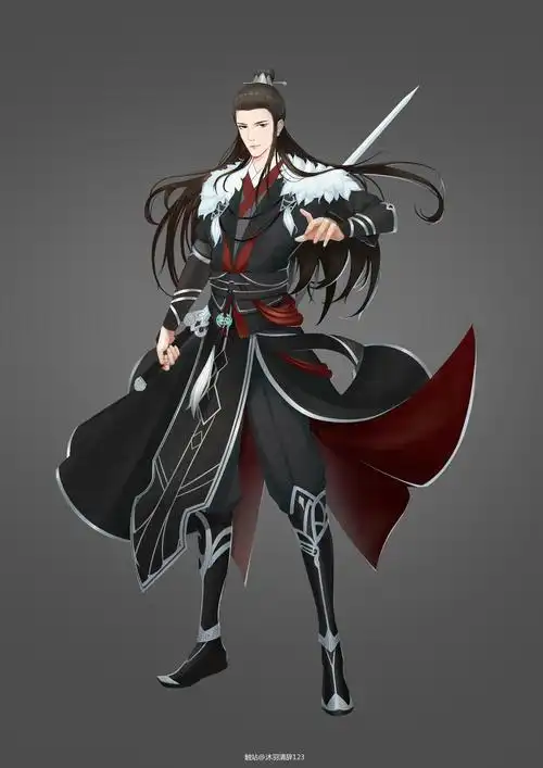 古风二次元剑客插画图片壁纸