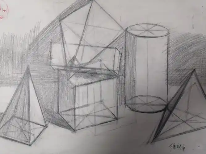 周日上午(1月17日)学生素描作业