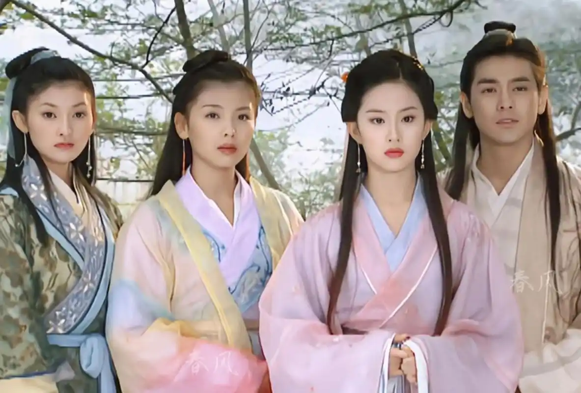 天龙八部里的盛世美颜,刘亦菲刘涛颜值巅峰时期,林志颖也还是那个青涩