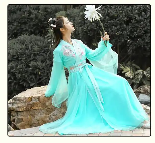 弹古筝的古装衣服汉服女夏仙气粉色交领襦裙小个子舞蹈服中国风艺考服