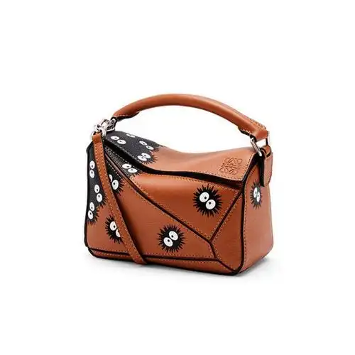 loewe罗意威女包puzzle迷你灰尘精灵单肩手提几何包a510u95x10 棕色