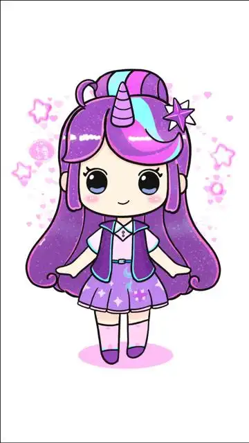 小马宝莉星光熠熠 儿童简笔画 萌萌画画教程 迷你星光熠熠女孩