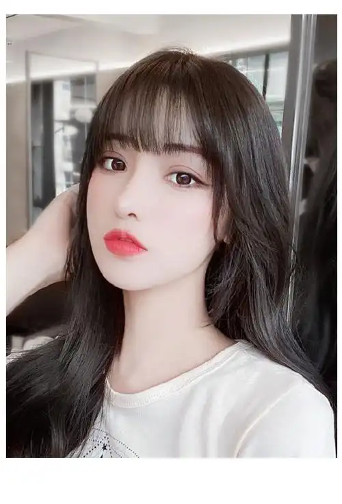 小红书减龄空气刘海假发片圆脸尴尬期女蓬松网红3d法式头发隐形 自然