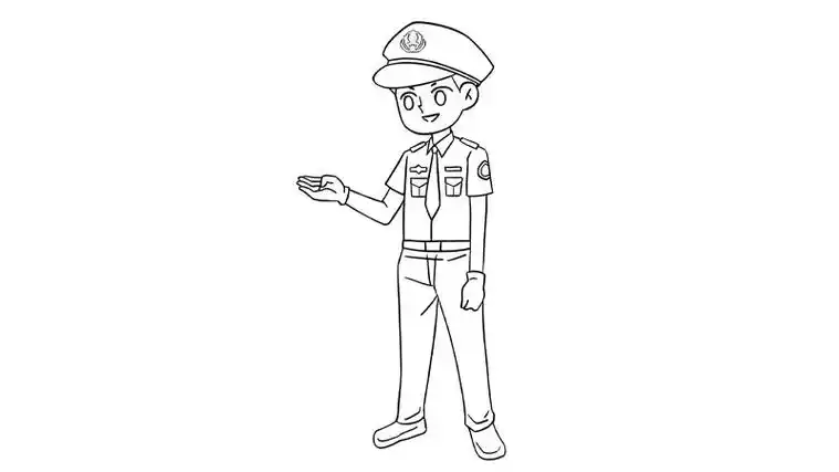 警察简笔画 警察怎么画