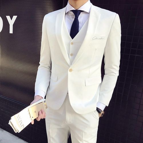 男士西装套装工作演出休闲帅气韩式韩版修身结婚西装男套装礼服潮