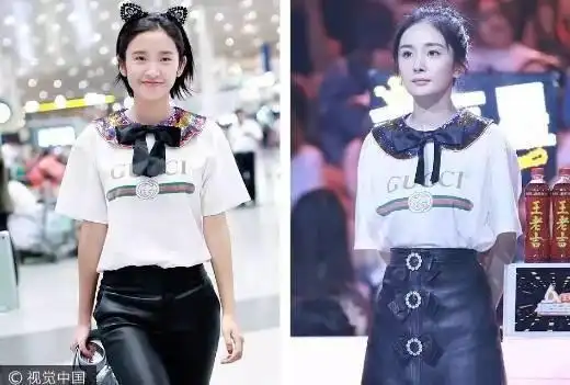 杨幂不光拍照蜜汁尴尬,现在都开始和欧阳娜娜抢衣服穿了!