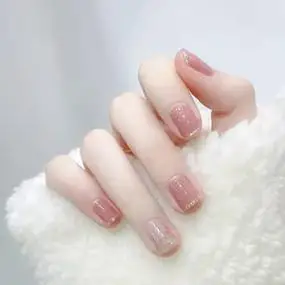 假指甲成品贴片少女闪粉显白短款穿戴美甲持久可拆卸2022新款甲片