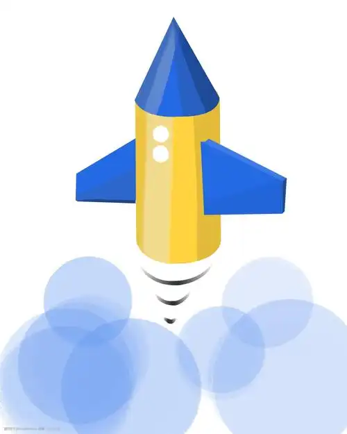 科技宇宙飞船插画