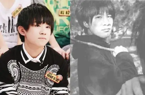 大张伟年轻时候黑白照片曝光,倔强呆萌的小表情!迷之撞脸易烊千玺