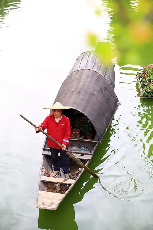 老西门驶来乌篷船