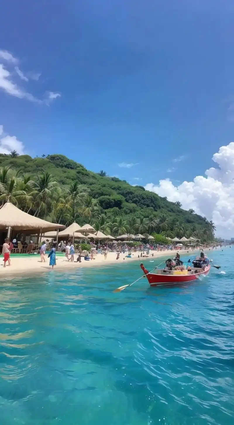 三亚的海边风景#ai绘画 #先锋壁纸#图文伙伴计划 - 抖音