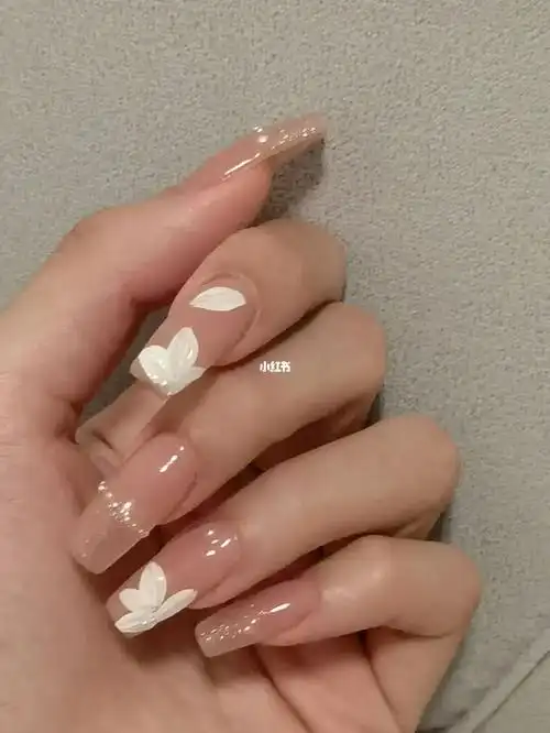 抖音同款冰花美甲