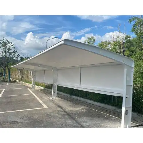 惠州7字型膜结构车棚定做 小区轿车停车雨蓬