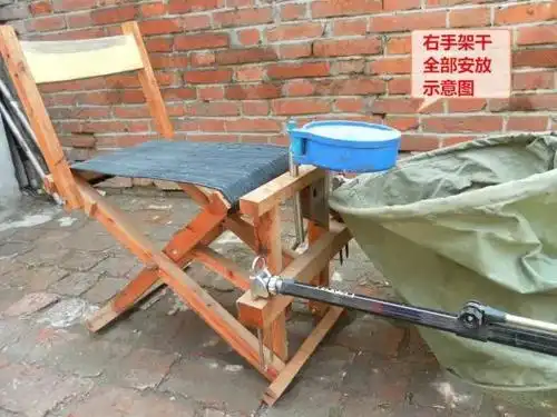 钓鱼人里木匠活做的最好的达人自制实木折叠钓椅