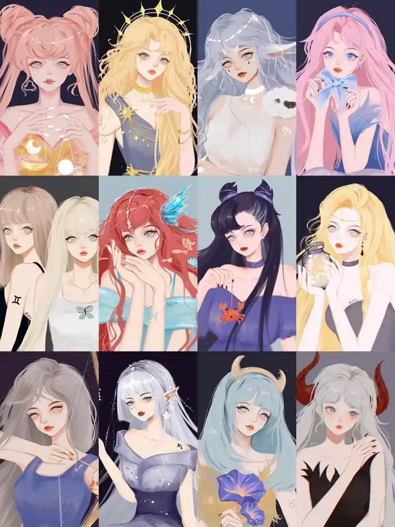 【十二星座仙女系列合集】 十二星座终于完结啦,发个合集～7878