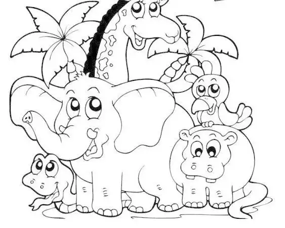 冬眠的小动物风景简笔画图片