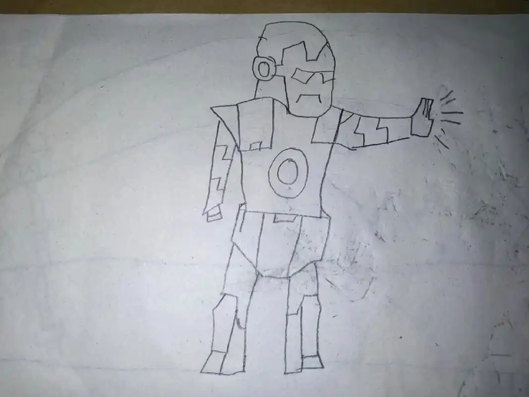 简笔画 #钢铁侠 (不喜勿喷) - 抖音