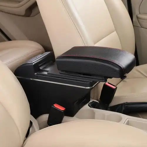 款两厢三厢专用中央中控储物护手盒改装件 15 09 福特嘉年华扶手箱