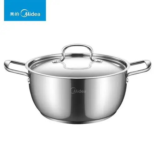 美的midea 汤锅304不锈钢锅具3l电磁炉通用炖锅小火锅tg24s5