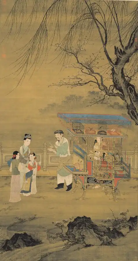 李嵩画选 货郎图(百幅中国名画)及宋元明代名家版本