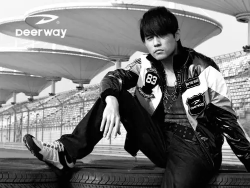 想找到那组周杰伦几年前为"德尔惠"拍的黑白运动写真!