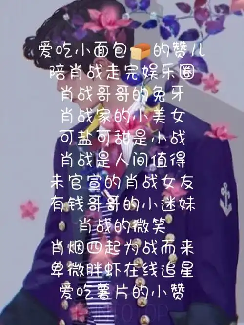 关于肖战的一些网名78