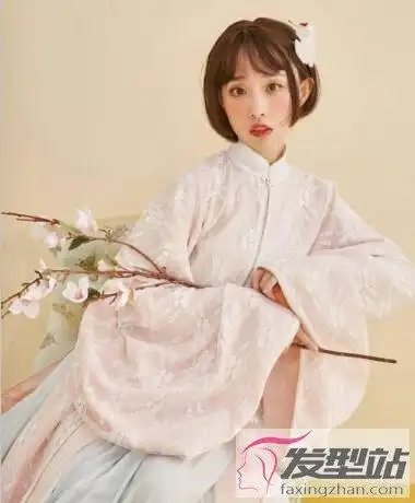 汉服发型短发美貌度不输长发