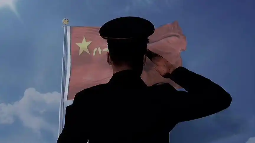 向军旗敬礼 国家有力量,人民有信仰.#努力向前