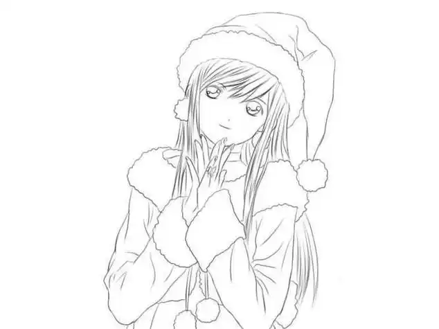 单自动铅笔手绘动漫少女简笔画少女简笔画 搜狗图片搜索漫画可爱少女