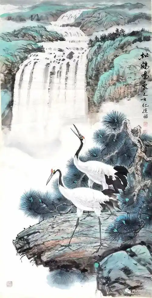 清丽脱俗鹤舞翩跹画家纪德胜鹤画作品欣赏