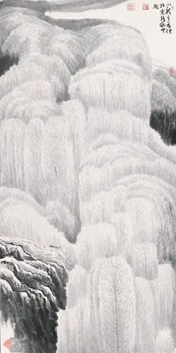 路怀中为雪景山水立格