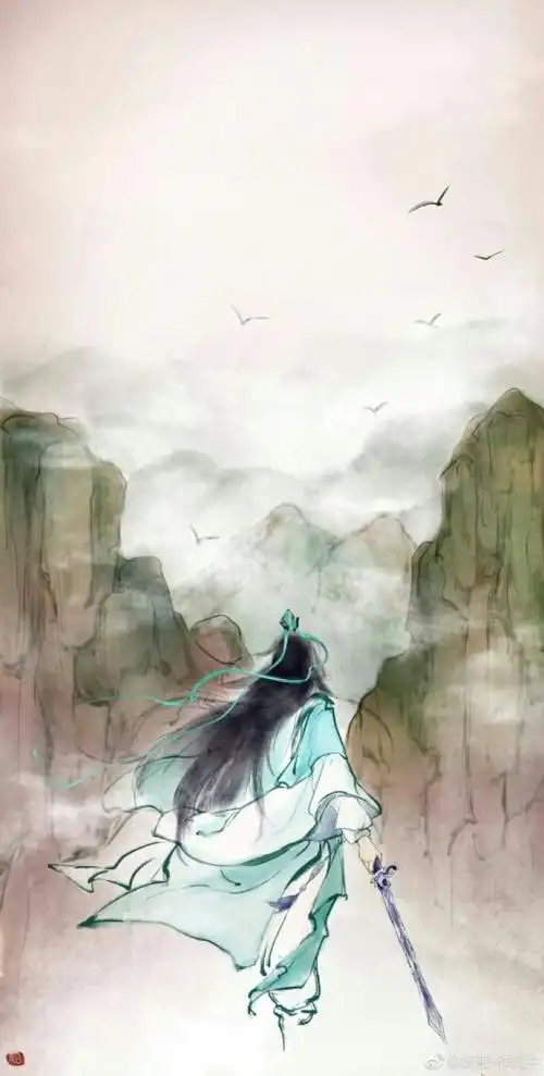 杂# 梦间集 秋水剑 素材 古风男 背影超帅aaaa