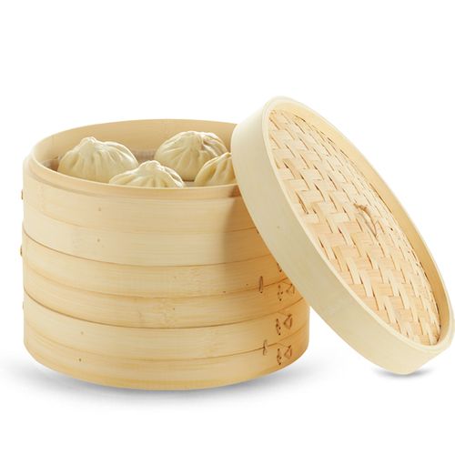 蒸笼家用小笼包加深竹制竹笼笼屉包子手工蒸屉餐具笼