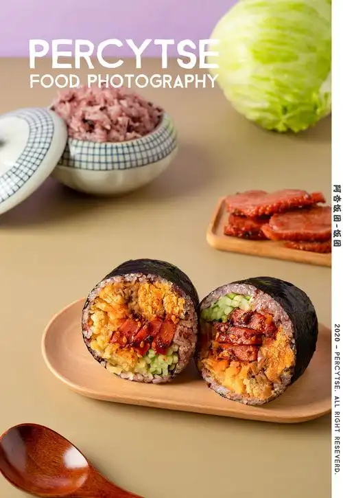 满满都是料的大饭团percytse美食摄影