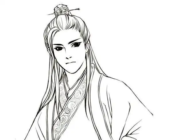 古代男子简笔画图片古代人物简笔画男生头像古风美男古风简笔画简笔画