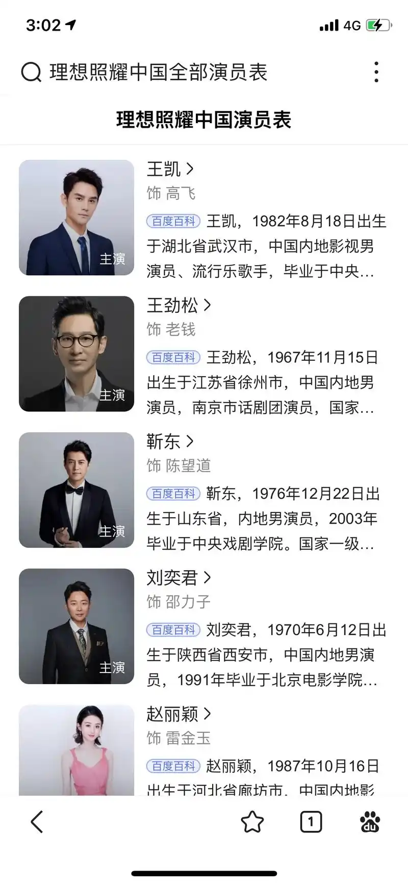 内地男演员一览表 - 抖音