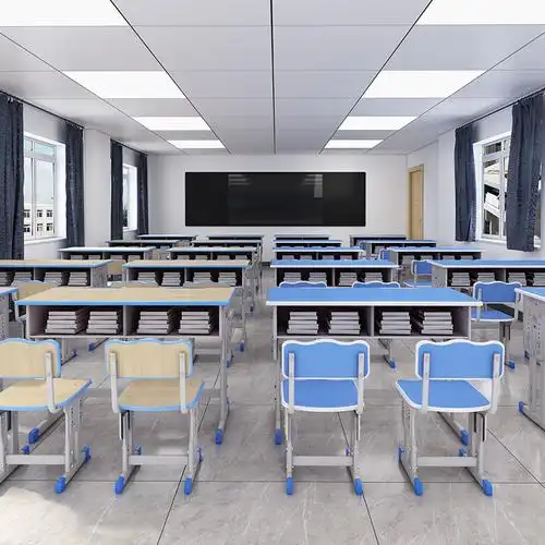 艺可恩升降式中小学生课桌椅学校教室桌培训班学习桌学生家用书桌椅