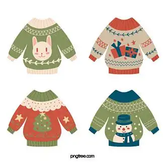 i>卡 /i> i>通 /i>风格圣诞配色毛衣