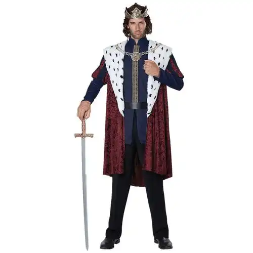 万圣节服装情侣复古宫廷服装英国国王 皇后 王后歌剧角色扮演服装