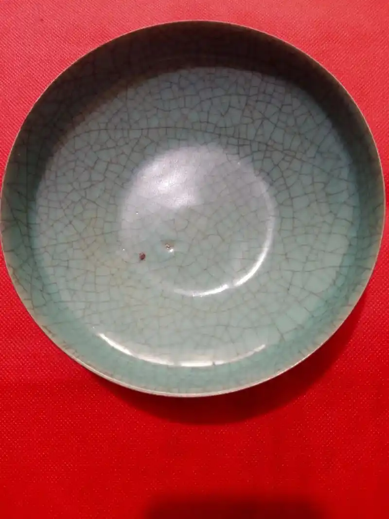 北宋天蓝釉張公巷汝窑洗.口径:15.5cm足径:9.8cm! - 抖音