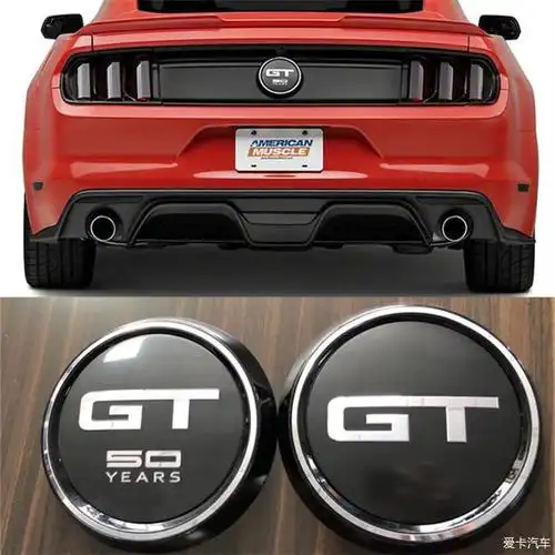 1518款福特野马改装50gt车标mustang后尾箱盖个性实体水晶车标