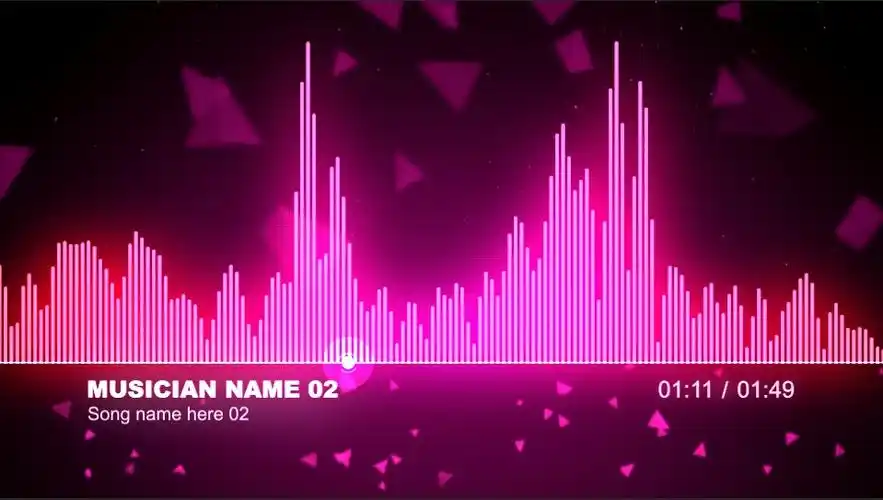 6款音乐可视化图形随音频跳动特效粒子线条视频ae模板