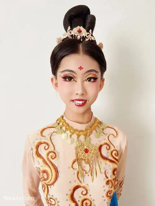 儿童舞台妆古典舞妆容敦煌飞天舞