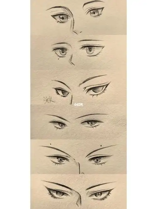 简笔画详细教程  #手绘临摹"一些眼睛教程"#画渣的摸鱼日常